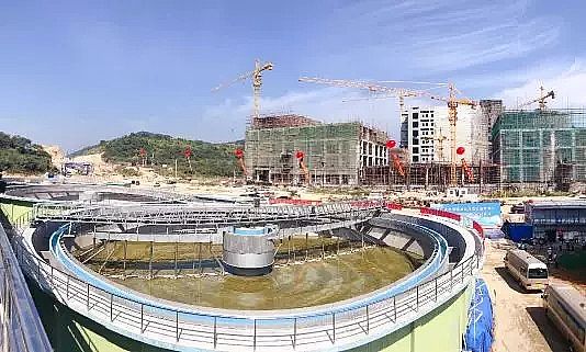 2020年多面空心球填料生產廠家航天凱天環保普寧市紡織印染污水處理廠6萬噸/天項目通水調試正式啟動