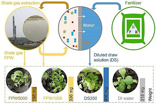 環保排水帽生產廠家肥料驅動正滲透處理頁巖氣開采廢水并用于灌溉