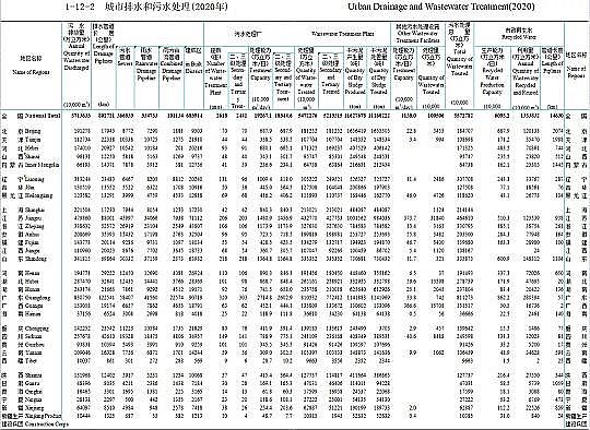 正產生產聚合氯化鋁PAC廠家2020年城鄉建設統計年鑒公布:城市、縣城、鄉鎮、建制村各有多少污水廠?